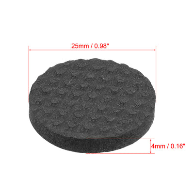 Harfington Uxcell Furniture Pads Adhesive EVA Pads 25mm Dia 4mm Thick Round Black 16Pcs
