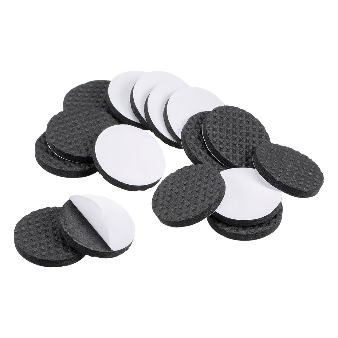 uxcell Uxcell Furniture Pads Adhesive EVA Pads 30mm Dia 4mm Thick Round Black 36Pcs