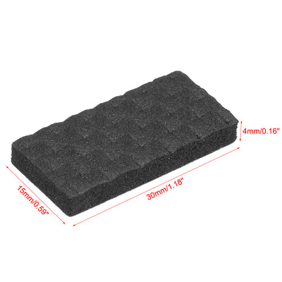 Harfington Uxcell Furniture Pads Adhesive EVA Pads 30mm x 15mm Black 16Pcs