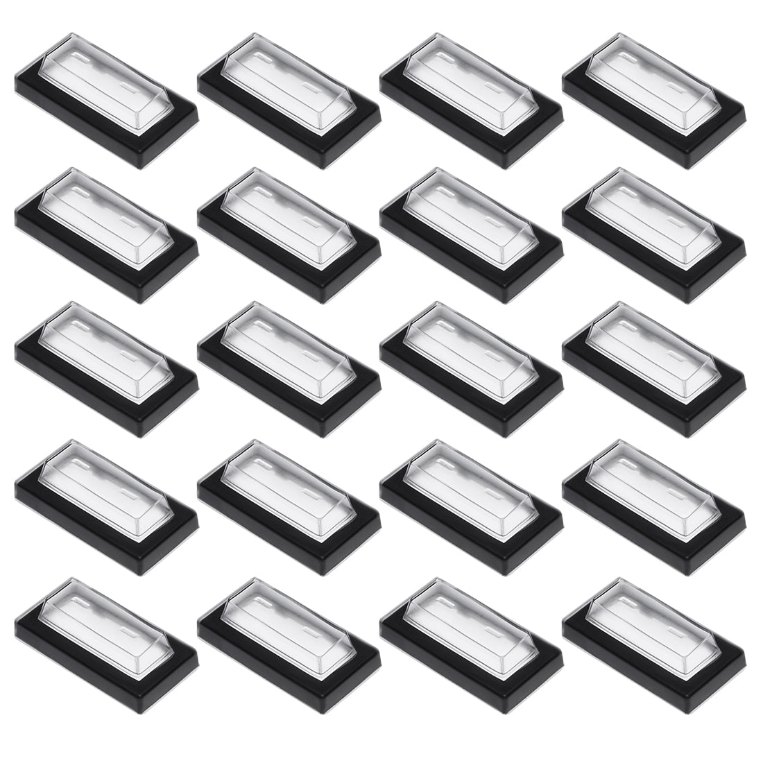 uxcell Uxcell 20pcs Waterproof Case Switch Covers Caps Protector Clear Black Rectangle Splash for Boat Rocker Switch