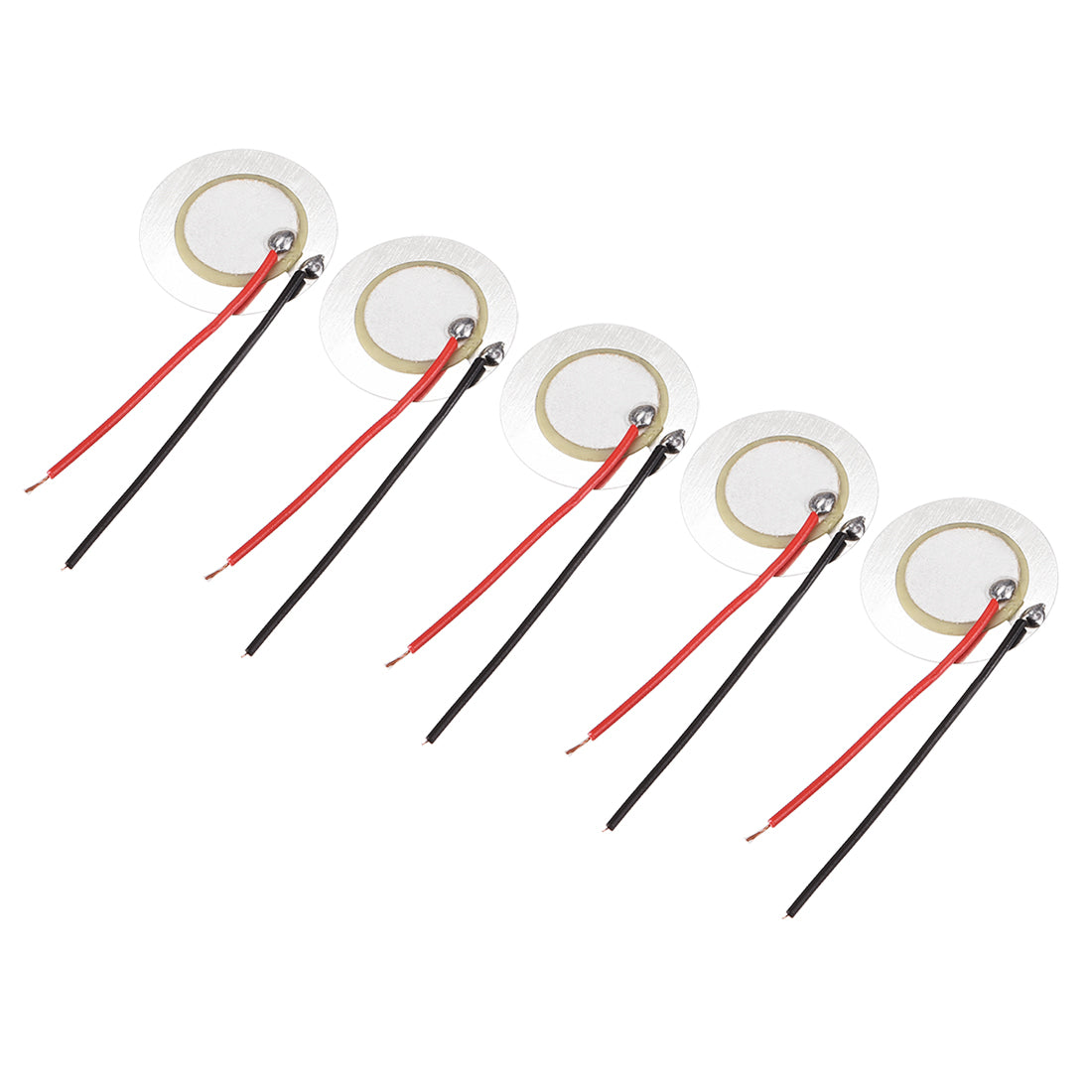 uxcell Uxcell 5 Pcs Piezo Discs 20mm Acoustic Pickup Transducer Prewired Microphone Trigger Buzzer CBG Guitar
