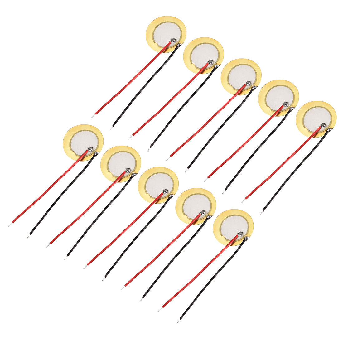 uxcell Uxcell 10 Pcs Piezo Discs 20mm Acoustic Pickup Transducer Prewired Microphone Trigger Drum Guitar