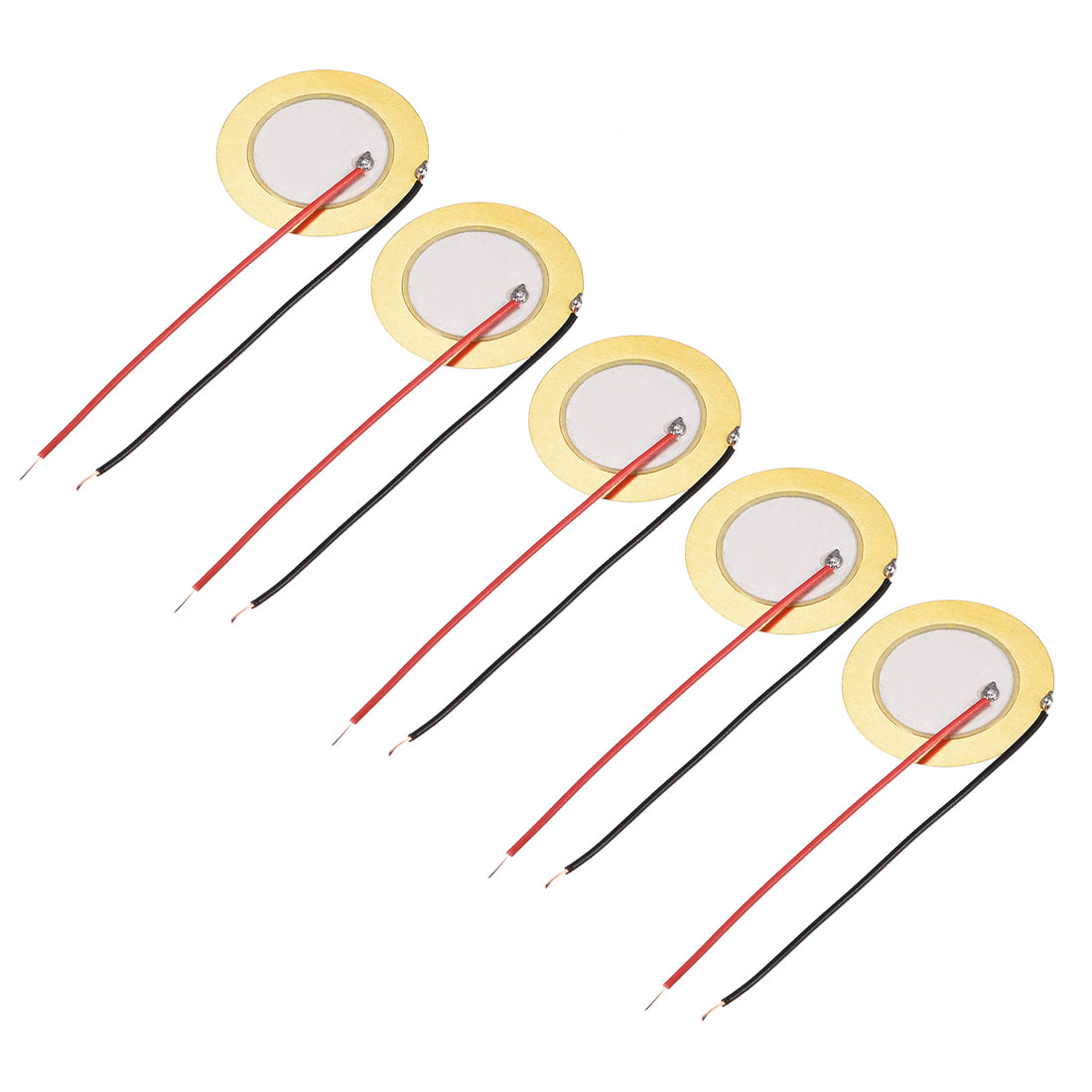uxcell Uxcell 5Pcs Piezo Discs 27mm Acoustic Pickup Transducer Microphone Trigger Buzzer Drum Guitar