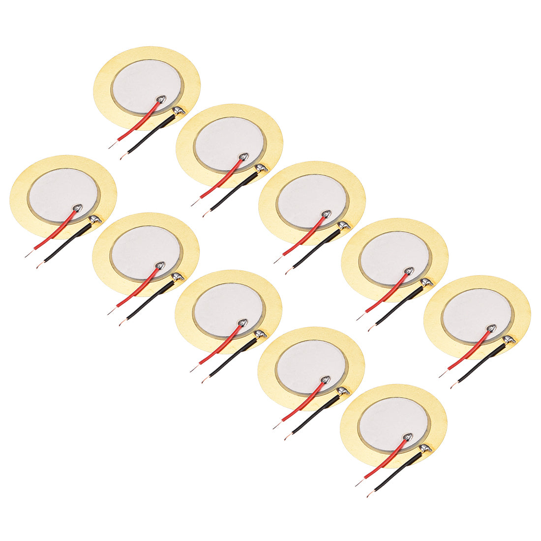 uxcell Uxcell 10 Pcs Piezo Discs 35mm Acoustic Pickup Transducer Microphone Trigger Buzzer Drum Guitar