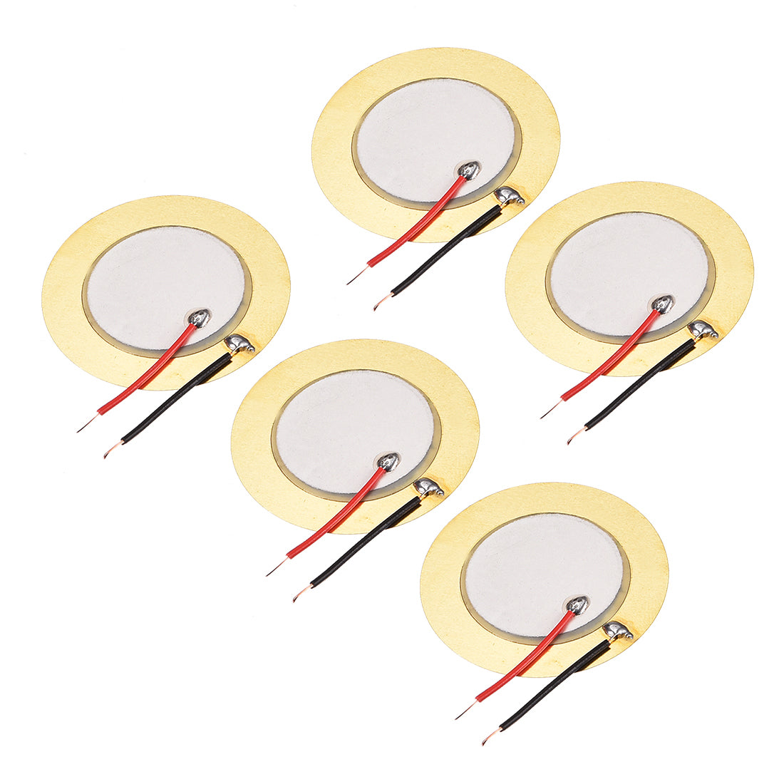 uxcell Uxcell 5 Pcs Piezo Discs 35mm Acoustic Pickup Transducer Microphone Trigger Buzzer Drum Guitar