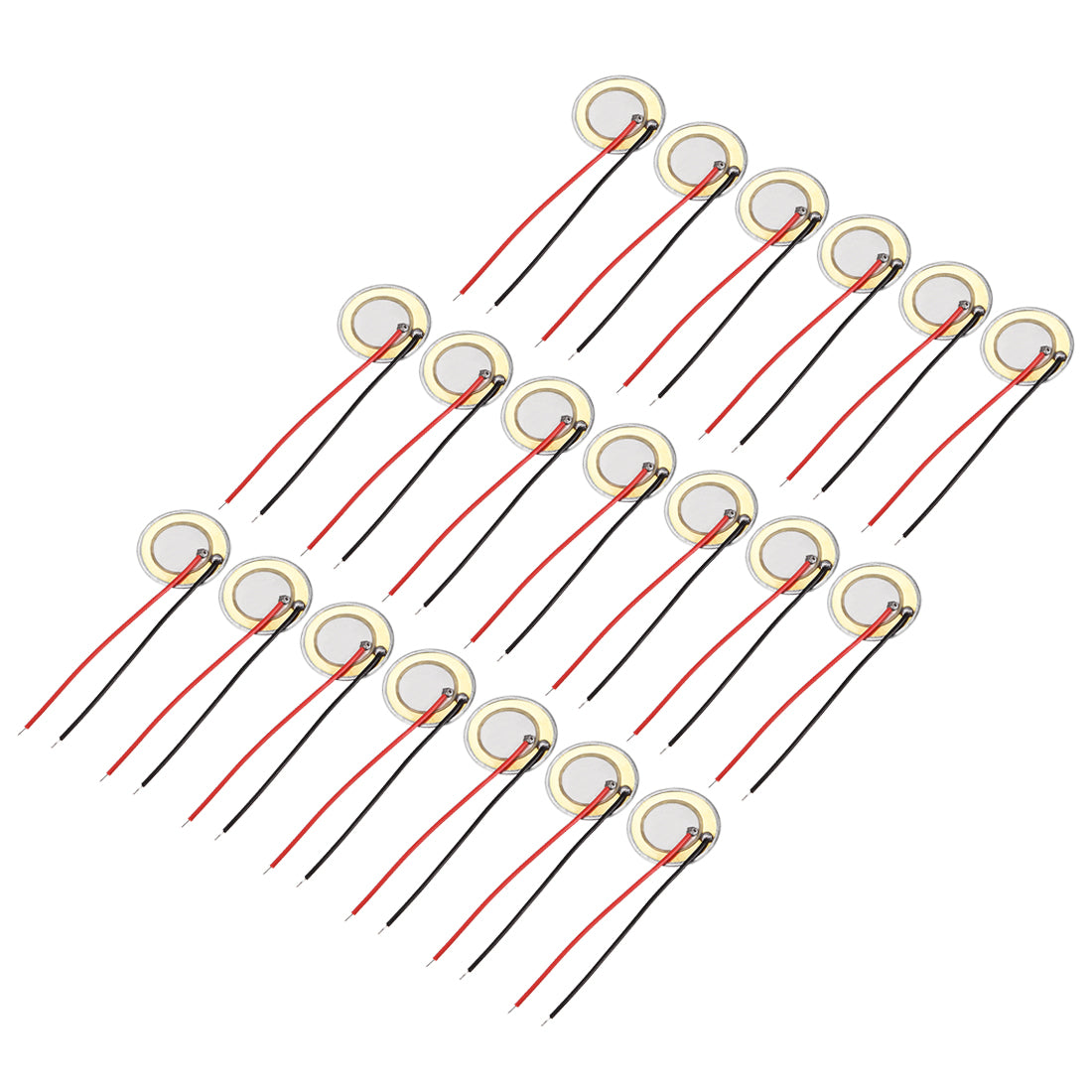 uxcell Uxcell 20 Pcs Piezo Discs 20mm Acoustic Pickup Transducer Microphone Trigger Element CBG Guitar