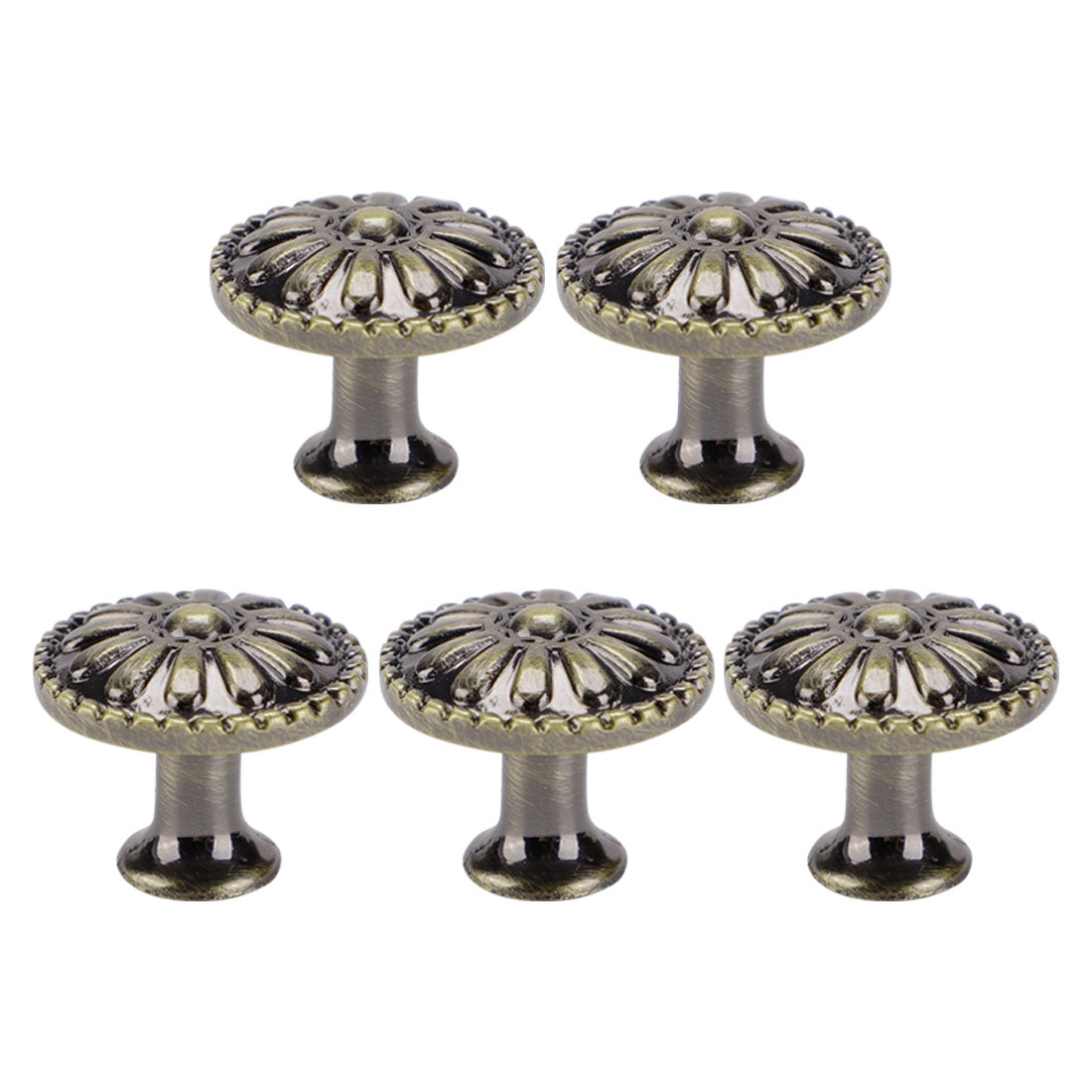 uxcell Uxcell Drawer Knobs Metal Round Pull Handle for Dresser Cabinet 24mm Bronze Tone, 5pcs