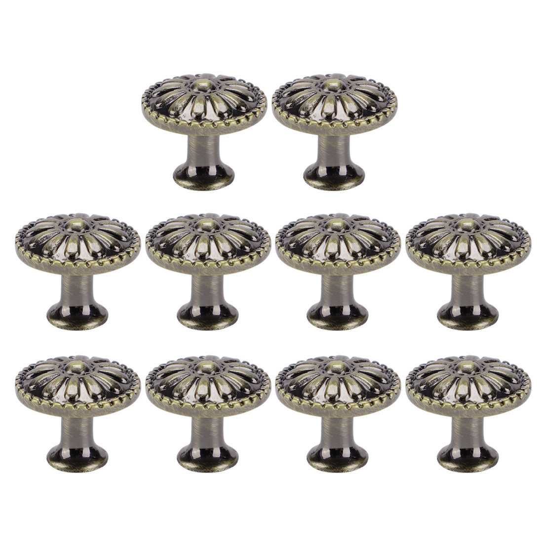 uxcell Uxcell Drawer Knobs Metal Round Pull Handle for Dresser Cabinet 24mm Bronze Tone, 10pcs