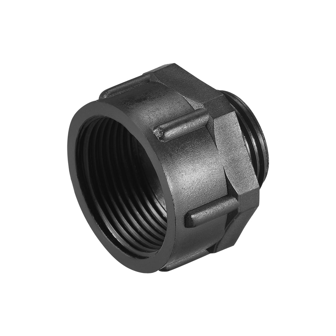 Uxcell Uxcell Threaded Bushings Nylon Connector Adaptor M20 Outer Thread to M25 Inner Thread Black