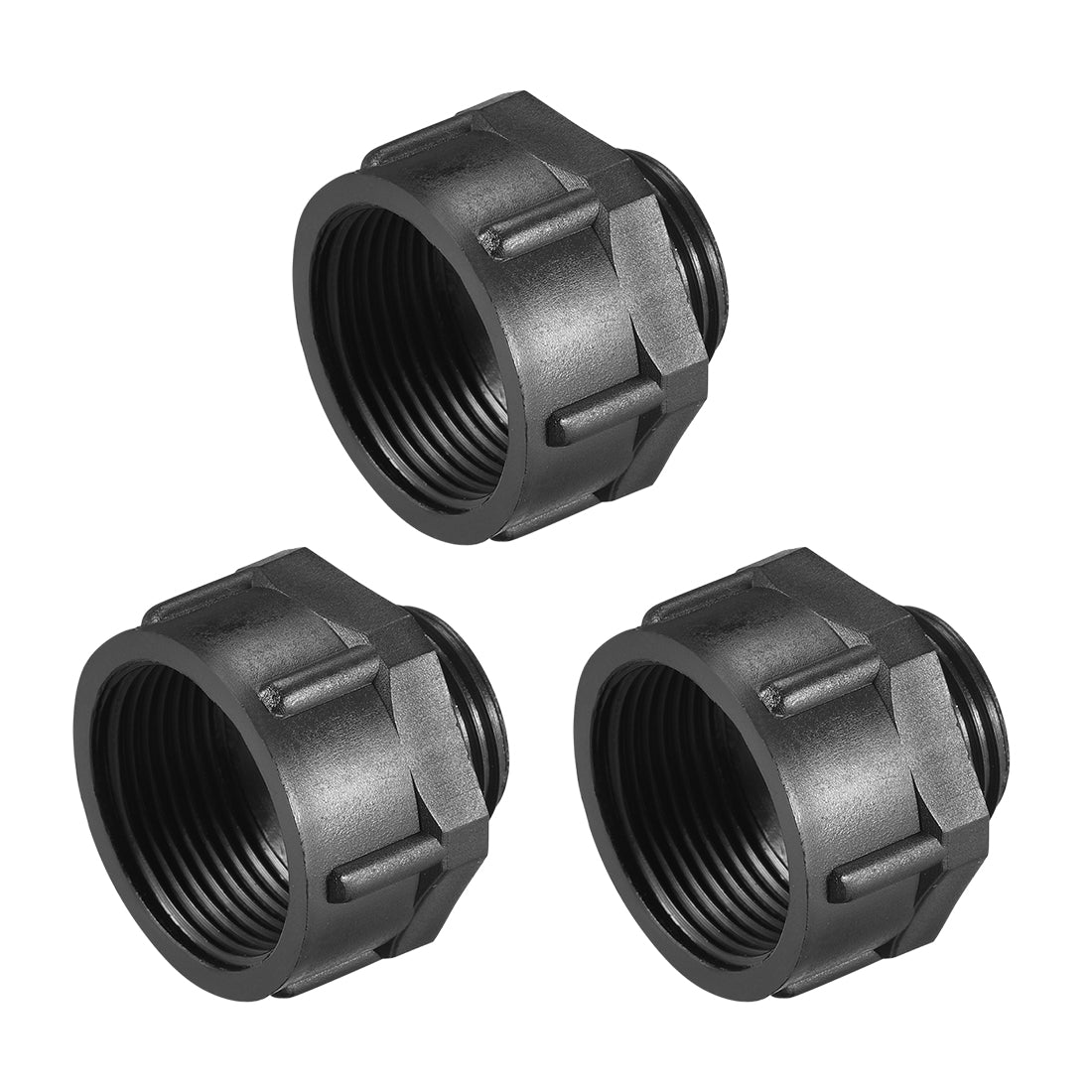 uxcell Uxcell Threaded Bushings Nylon Connector Adaptor M20 Outer Thread to M25 Inner Thread Black , 3 Pcs