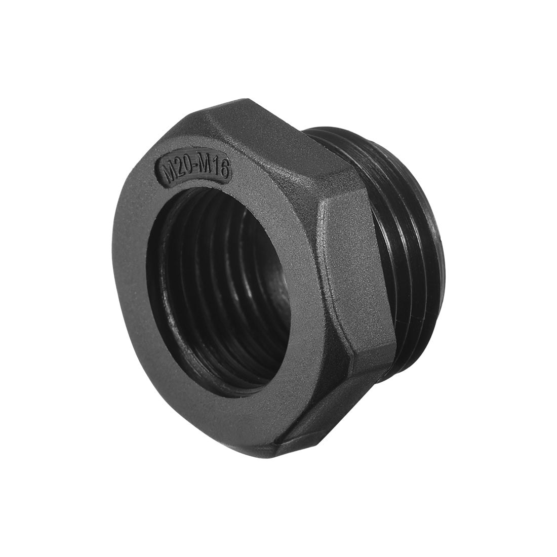 uxcell Uxcell Threaded Reducing Bushings Nylon Connector Adaptor M20 Male Thread to M16 Female Thread Black