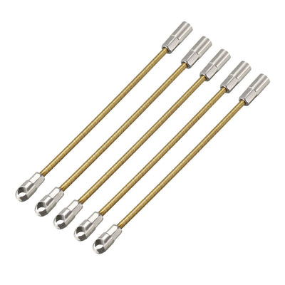 Harfington Uxcell 5PCS 165mm Flexible Fish Tape Leader Wire Cable Puller for 6.5mm Wire Puller