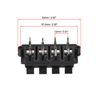 Harfington Uxcell 2 Row 8 Way Spring Speaker Terminal Clip Push Release Connector Audio Cable Terminals Strip Block WP8-03