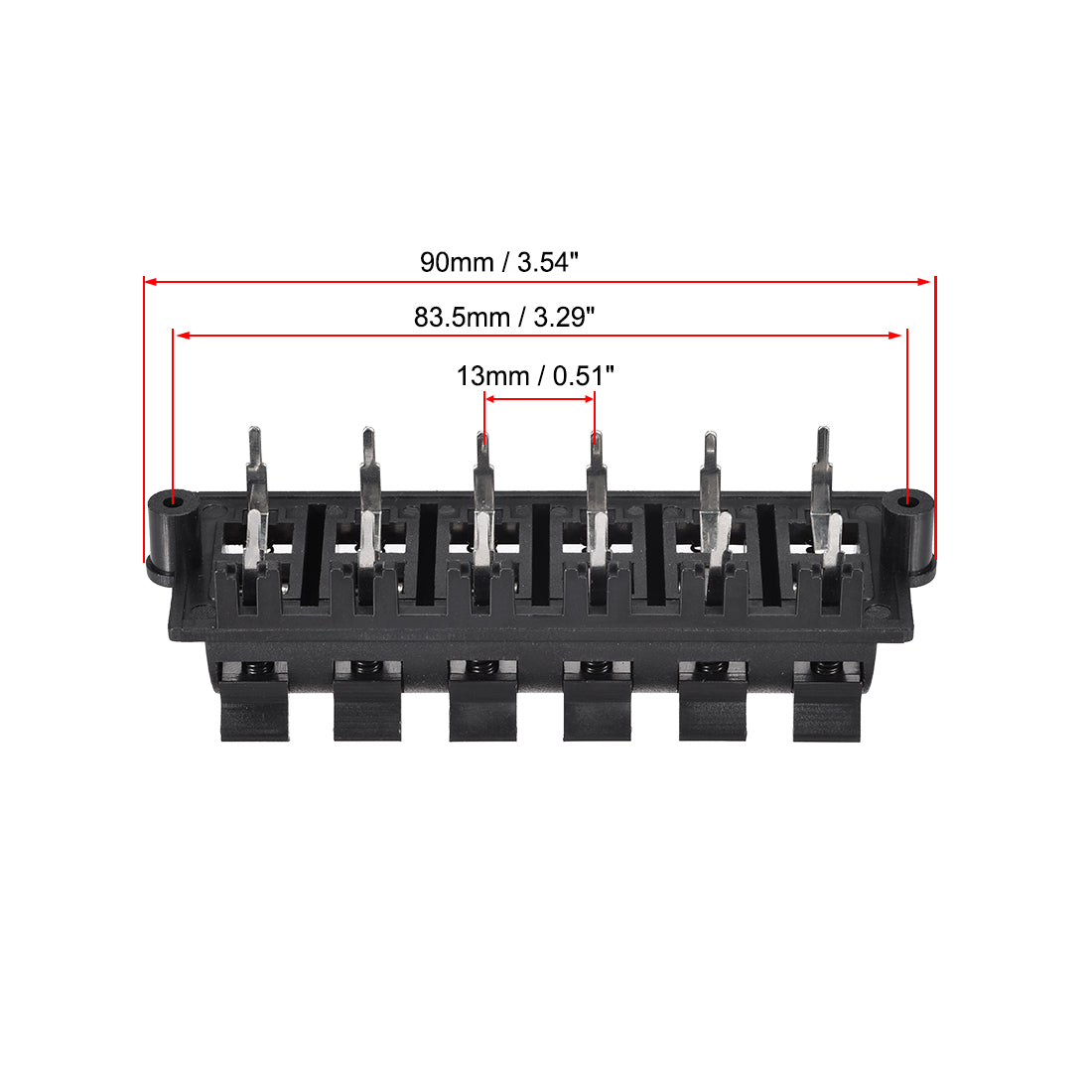 uxcell Uxcell 2 Row 12 Way Spring Speaker Terminal Clip Push Release Connector Audio Cable Terminals Strip Block WP12-03 3Pcs