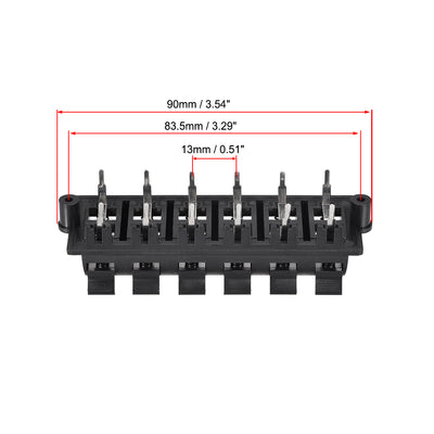 Harfington Uxcell 2 Row 12 Way Spring Speaker Terminal Clip Push Release Connector Audio Cable Terminals Strip Block WP12-03 3Pcs