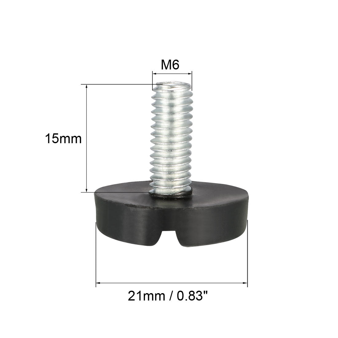 uxcell Uxcell Furniture Levelers, 6mm to 10mm Adjustable Height M6 x 15mm Threaded, 16 Pcs