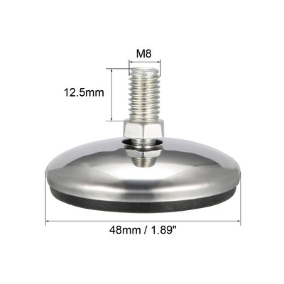 Harfington Uxcell Furniture Levelers, 18mm to 22mm Adjustable Height M8 x 12.5mm Threaded, 4Pcs