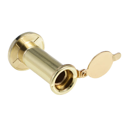 Harfington Uxcell Brass Door Viewer for 35mm-55mm Doors, Polished Gold Finish, 3 Pcs