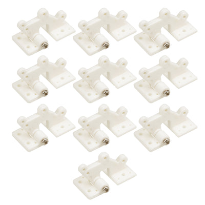 Harfington Uxcell RC Hinges Adjustable Hatch Hinge L30 x W16 mm, for RC Model Airplane Parts White 10pcs
