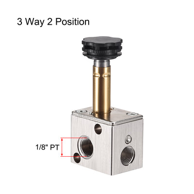 Harfington Uxcell 3V1-06  Pneumatic Air NC Single Electrical Control Solenoid Valve 3 Way 2 Position 1/8" PT Internally Piloted Acting Type Red Light