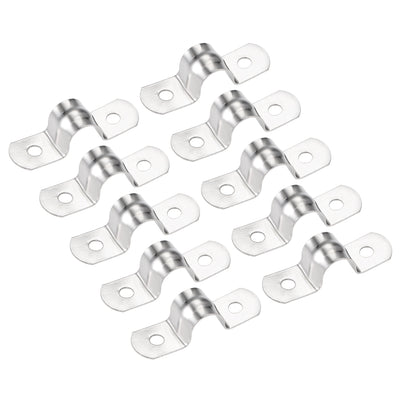 Harfington Uxcell U Shaped Conduit Clamp Saddle Strap Tube Pipe Clip Stainless Steel M10 10Pcs