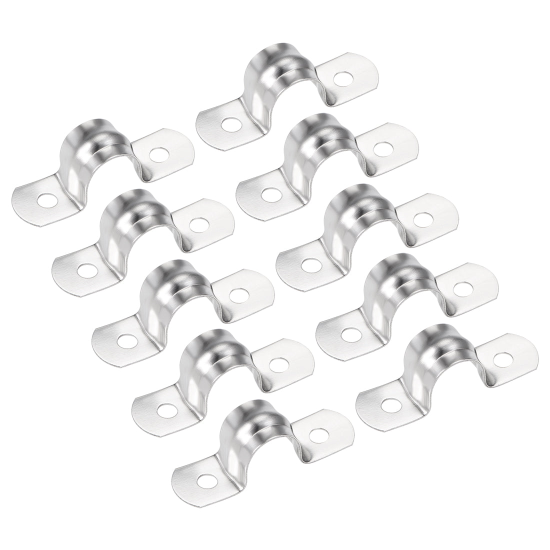 uxcell Uxcell U Shaped Conduit Clamp Saddle Strap Tube Pipe Clip Stainless Steel M12 10Pcs