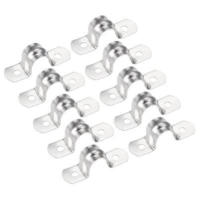 Harfington Uxcell U Shaped Conduit Clamp Saddle Strap Tube Pipe Clip Stainless Steel M12 10Pcs