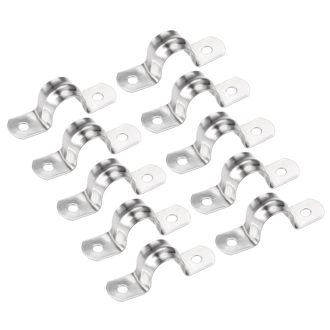 uxcell Uxcell U Shaped Conduit Clamp Saddle Strap Tube Pipe Clip Stainless Steel M14 10Pcs