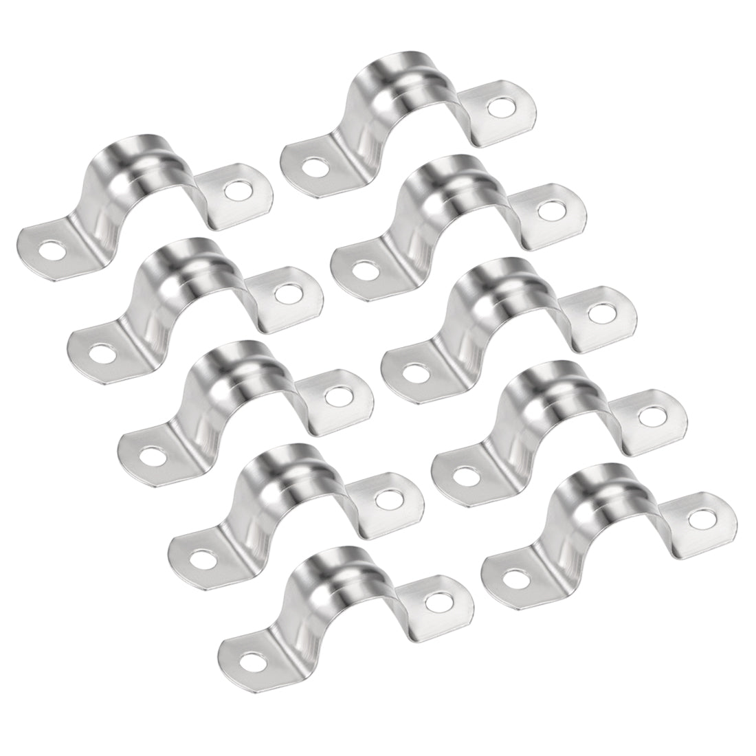 uxcell Uxcell U Shaped Conduit Clamp Saddle Strap Tube Pipe Clip Stainless Steel M20 10Pcs