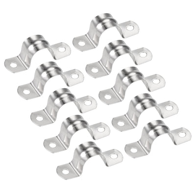 Harfington Uxcell U Shaped Conduit Clamp Saddle Strap Tube Pipe Clip Stainless Steel M20 10Pcs