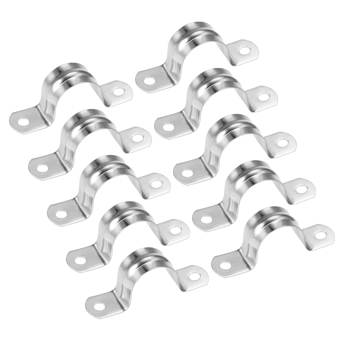 uxcell Uxcell U Shaped Conduit Clamp Saddle Strap Tube Pipe Clip Stainless Steel M25 10Pcs