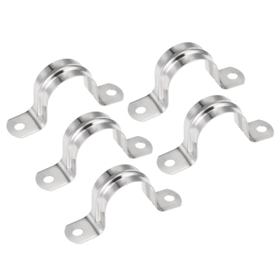 Harfington Uxcell U Shaped Conduit Clamp Saddle Strap Tube Pipe Clip Stainless Steel M32 5Pcs