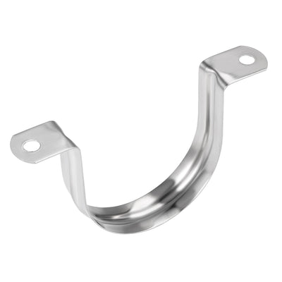 Harfington Uxcell U Shaped Conduit Clamp Saddle Strap Tube Pipe Clip Stainless Steel M60 5Pcs