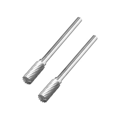 Harfington Uxcell Single Cut Rotary Burrs File Cylinder Shape 1/8" Shank and 5 mm Head Size 2pcs