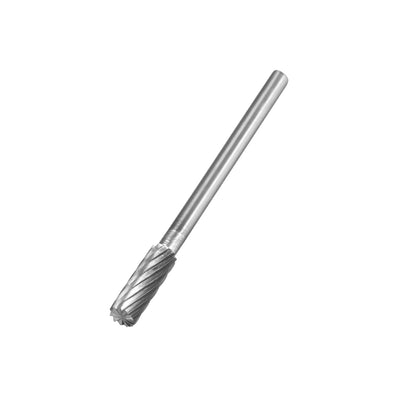 Harfington Uxcell Single Cut Rotary Burrs File Cylinder Shape 1/8" Shank and 4 mm Head Size