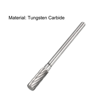 Harfington Uxcell Single Cut Rotary Burrs File Cylinder Shape 1/8" Shank and 4 mm Head Size 2pcs