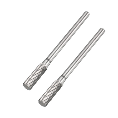 Harfington Uxcell Single Cut Rotary Burrs File Cylinder Shape 1/8" Shank and 4 mm Head Size 2pcs