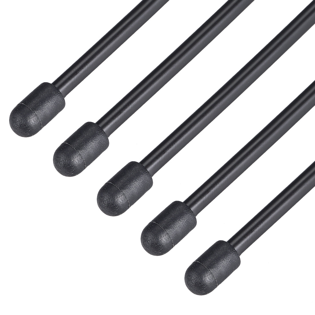 uxcell Uxcell RC Antenna Tube with Cap for RC Boat, Plastic Black 5pcs