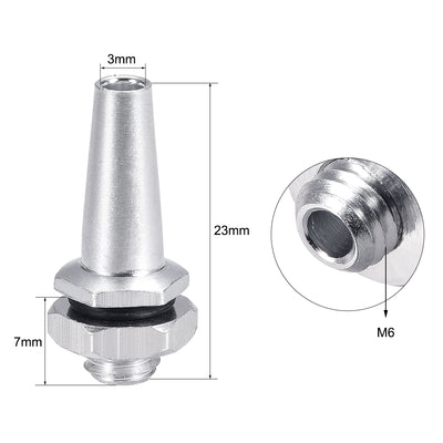 Harfington Uxcell RC Antenna Mount, M6 Thread, Aluminum Alloy, for RC Boat Silver