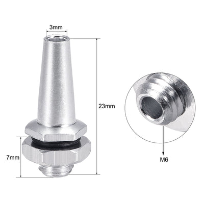 Harfington Uxcell RC Antenna Mount, M6 Thread, Aluminum Alloy, for RC Boat Silver 4pcs