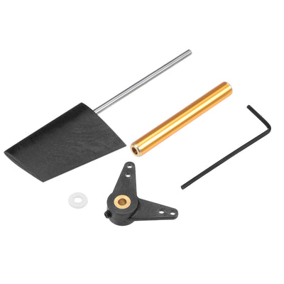 Harfington Uxcell RC Boat Rudder with L Shape Servo Arm,Rudder Pad Thickness 7mm 1 Set
