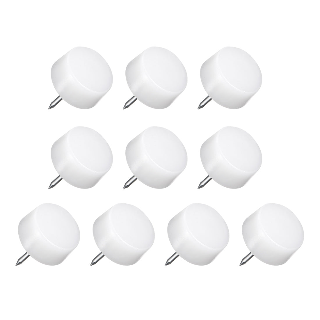uxcell Uxcell Furniture Feet Nail Chair Table Leg Protector Pad 20mm Dia Plastic 10pcs