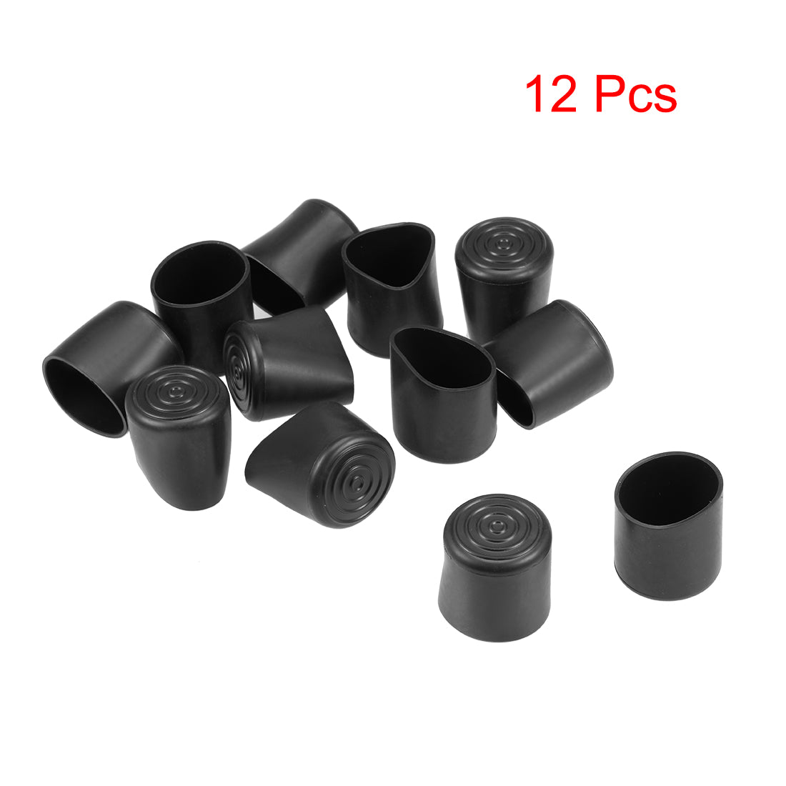 uxcell Uxcell Rubber Furniture Caps 25mm Inner Diameter Round Table Chair Legs Covers 12Pcs