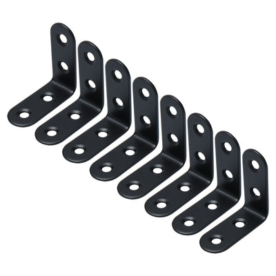 Harfington Uxcell Angle Bracket Stainless Steel Floating Shelf Fastener Support 50 x 50mm, 8pcs