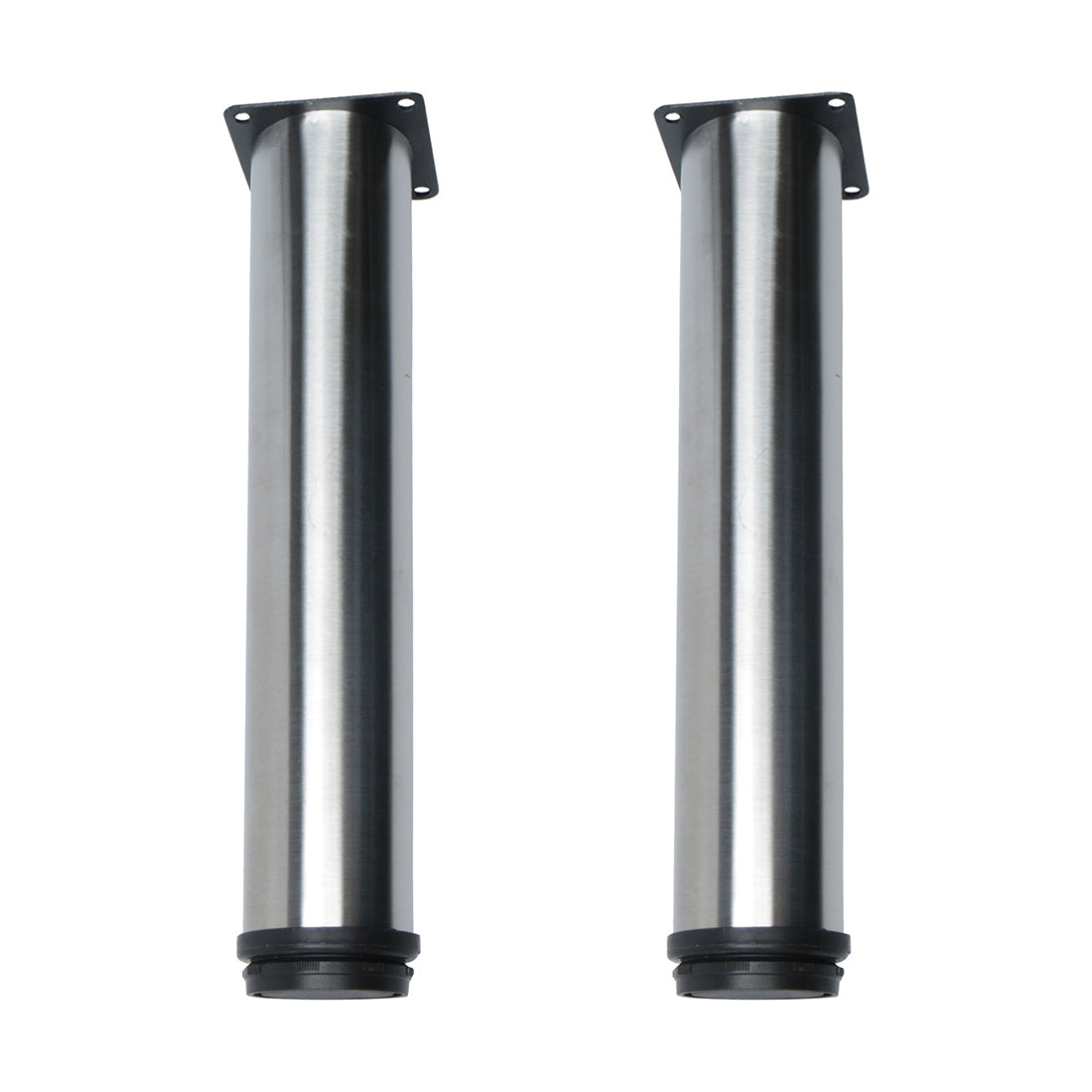 uxcell Uxcell 10" Furniture Legs Stainless Steel Replacement Height Adjuster Silver Tone, 2pcs