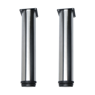 Harfington Uxcell 10" Furniture Legs Stainless Steel Replacement Height Adjuster Silver Tone, 2pcs