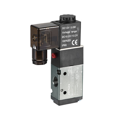 Harfington Uxcell 3V210-08 Pneumatic Air NC Single Piloted  Electrical Control Solenoid Valve DC 12V 3 Way 2 Position 1/4" PT Internally Acting Type