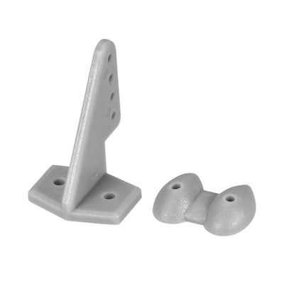 Harfington Uxcell Control Horn, 27x20mm Plastic Horns with 4 Holes 1.4mm for RC Airplane Parts Grey 10 Sets