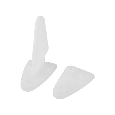 Harfington Uxcell Control Horn, 20x21mm Plastic Horns with 4 Holes 1.6mm for RC Airplane Parts White 10 Sets