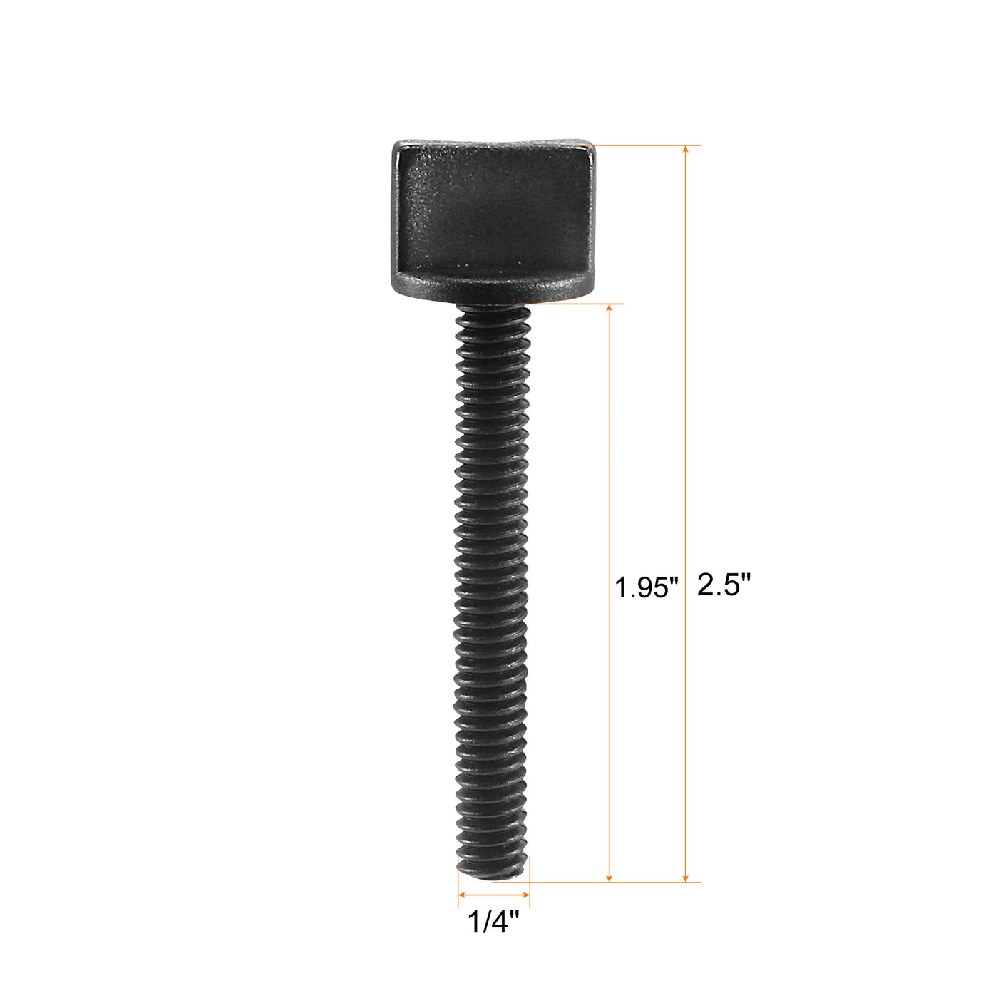 uxcell Uxcell 1/4" x 2 Inches Thumb Screw Bolt Hand Driven Spade Plastic Screws British Standard Thread for RC Model Aircraft 5 Pcs